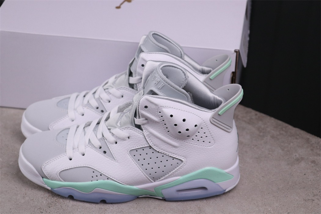 Air Jordan 6 Mint Foam White Grey Baby Blue Shoes